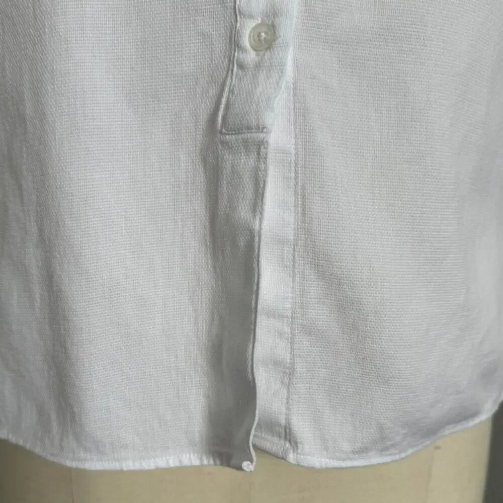 Massimo Dutti | White Cotton L/S Blouse Size 2/XS - Picture 8 of 11